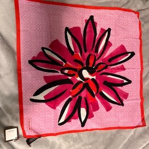 Clearance! Coach Square Flower Scarf